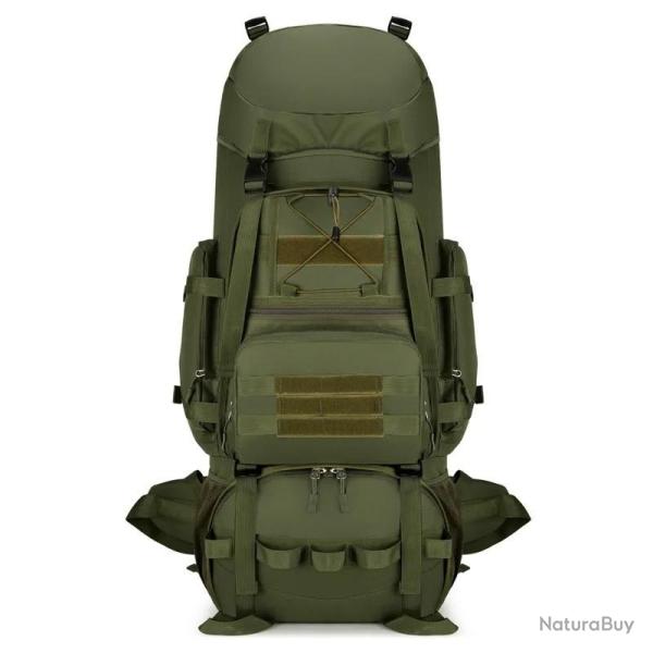 Sac � Dos Militaire 90L Randonn�e Alpinisme Homme Femme Tactique Etanche R�sistant Multi-poches Vert