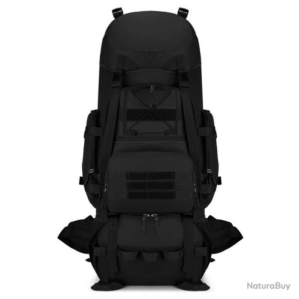Sac � Dos Militaire 90L Randonn�e Alpinisme Homme Femme Tactique Etanche R�sistant Multi-poches Noir