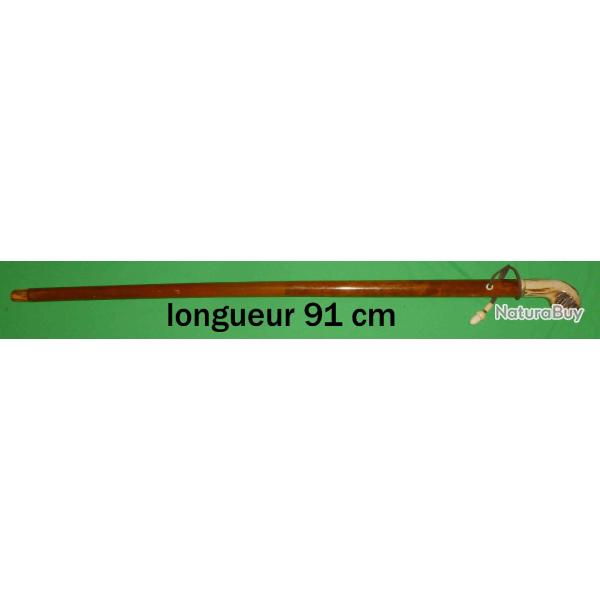 BELLE CANNE POMMEAU ANDOUILLIER DE CERF longueur 91cm