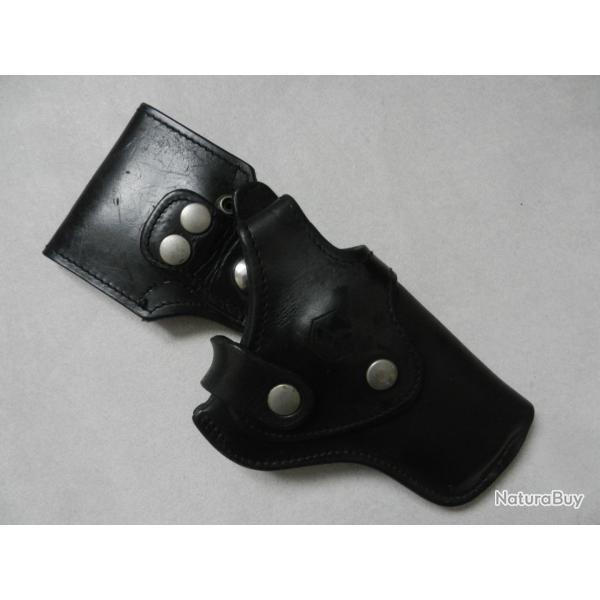 ancien �tui cuir pour revolver Manurhin Police Nationale