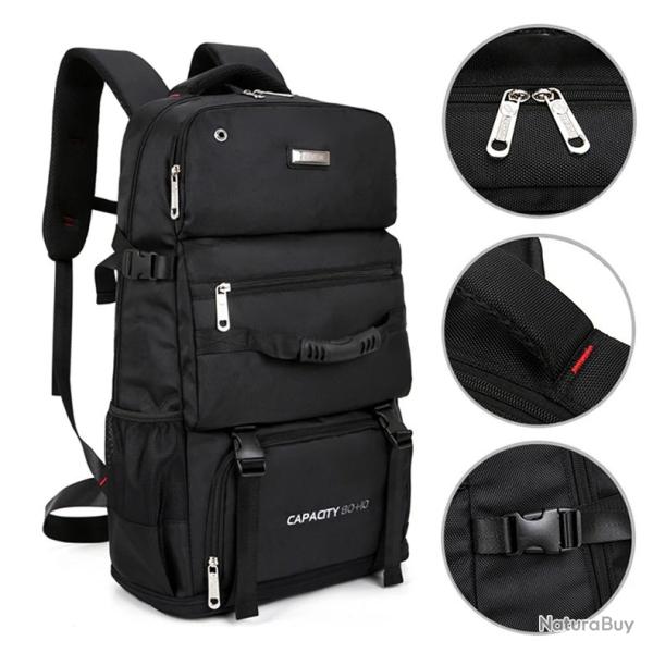 Sac  Dos Randonne 90L Homme Femme Trekking Voyage Escalade Etanche Respirant Rsistan Multi-Poches