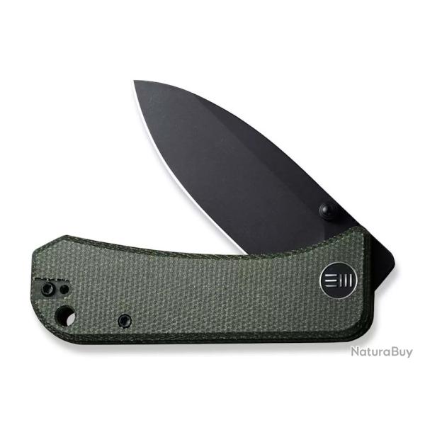 Couteau WE Knife Banter Green Lame Acier S35VN Manche Micarta KIVT Linerlock Clip WE2004J