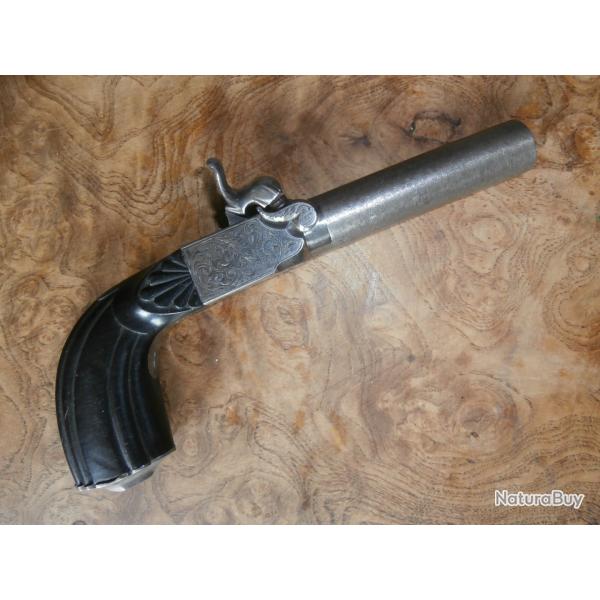 Pistolet  coffre de luxe "monarchie de Juillet - 2nd. Empire.