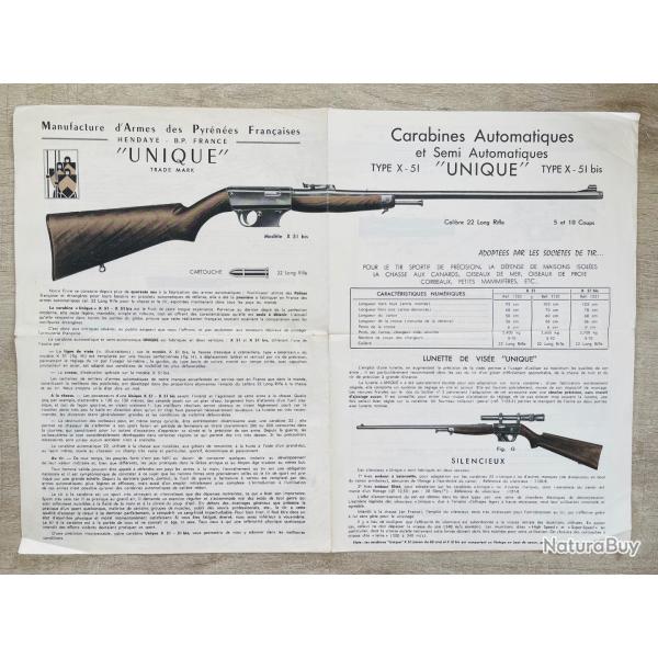 Notice UNIQUE mod�le X51 - X51 BIS