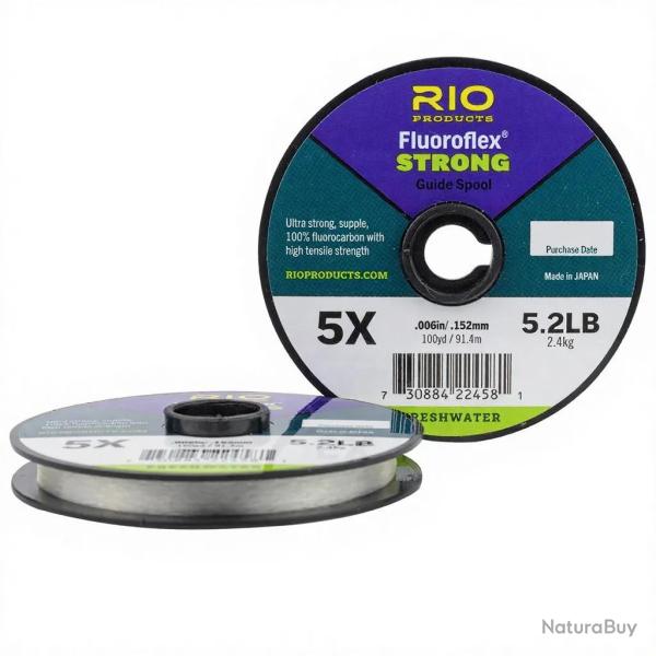 Fils fluorocarbone RIO Fluoroflex STRONG (91m) 0.152mm - 5X