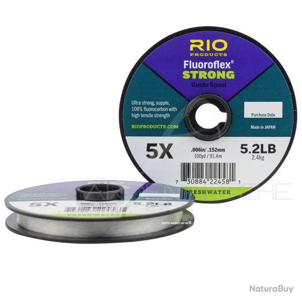 Fils fluorocarbone RIO Fluoroflex STRONG (91m) 0.254mm - 1X