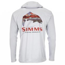 Sweat SIMMS Tech Hoody Artist Series Trout Logo Flame Sterling