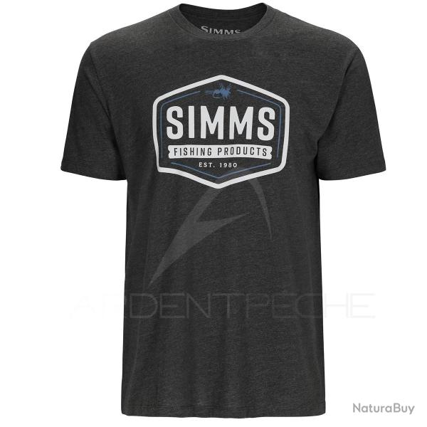 Tee shirt SIMMS Fly Patch T Shirt Charcoal Heather