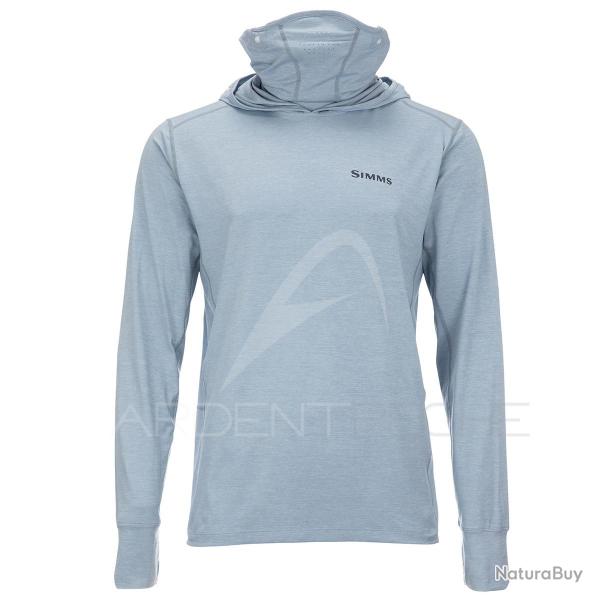 Tee shirt SIMMS Solarflex Guide Cooling Hoody Steel Blue