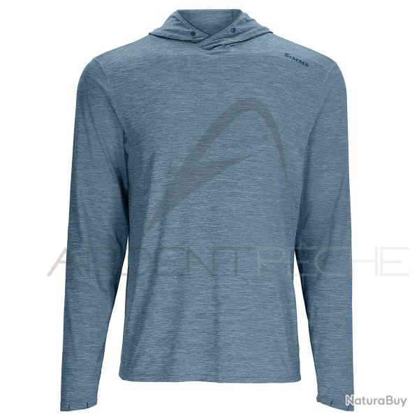 Tee shirt SIMMS Solarflex Cooling Hoody Neptune