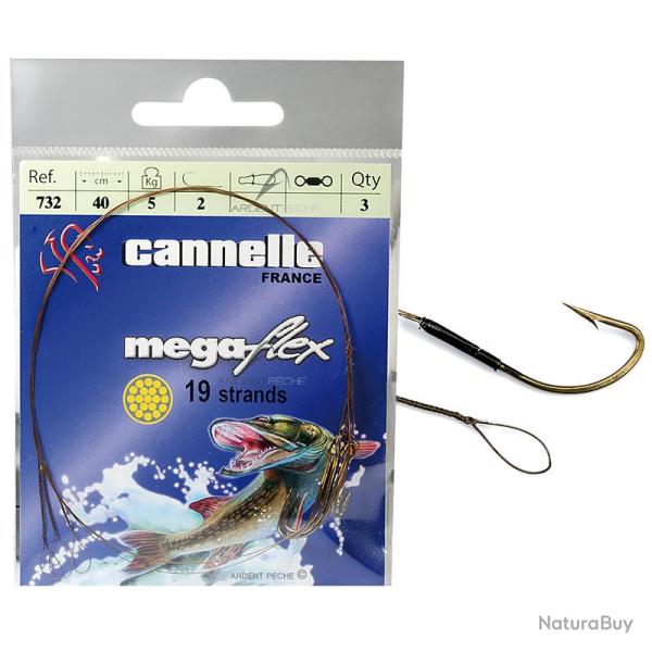 Avan�on CANNELLE megaflex 1 boucles + 1 hame�on simple 40cm 7.5kg