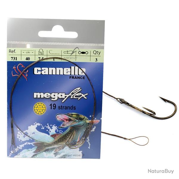 Avan�on CANNELLE megaflex 1 boucles + 1 hame�on ryder double x3 40cm