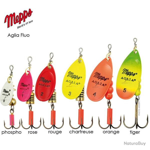 Cuiller MEPPS aglia fluo n�1 x1 Phospho