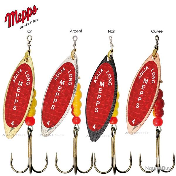 Cuiller MEPPS aglia longue redbo n�3 Argent