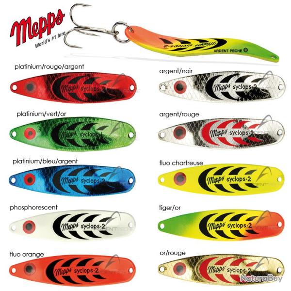 Cuiller ondulante MEPPS syclops n�1 argent/noir