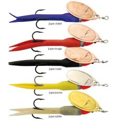 Cuiller ROLLA Quimp&eacute;roise 16g Palette argent / jupe rouge