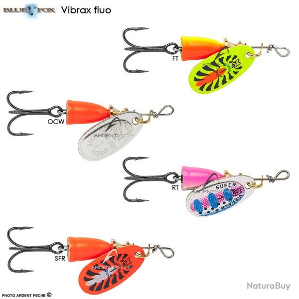 Cuiller BLUE FOX Vibrax fluorescente FT n�3