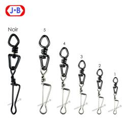 Emerillon JB &agrave; attache n&deg;4 (36mm) noirs