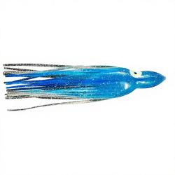 Leurre souple FLASHMER octopus bleu paillet&eacute; 17cm