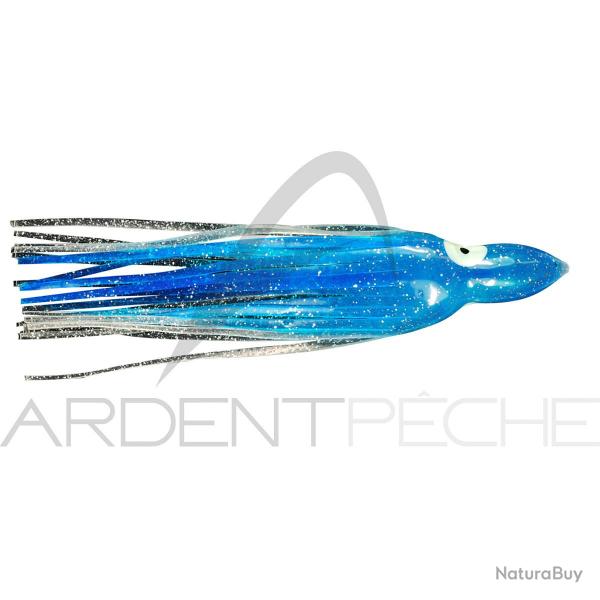Leurre souple FLASHMER octopus bleu paillet� 17cm