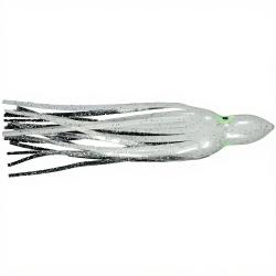 Leurre souple FLASHMER octopus blanc paillet&eacute; 17cm