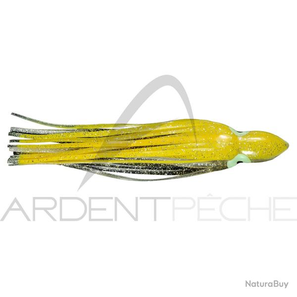 Leurre souple FLASHMER octopus 11cm jaune paillet�