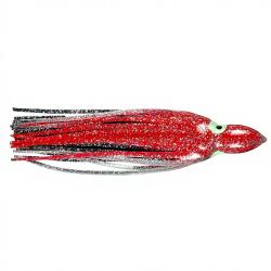 Leurre souple FLASHMER octopus 11cm rouge paillet&eacute;
