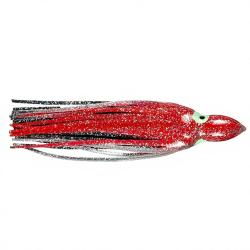 Leurre souple FLASHMER octopus 6cm rouge paillet&eacute;