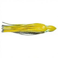 Leurre souple FLASHMER octopus 6cm jaune paillet&eacute;