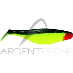 Leurre souple MISTER TWISTER shad signal sang 6cm chartreuse noir/rouge B10P