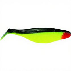 Leurre souple MISTER TWISTER shad signal sang 6cm chartreuse noir/rouge B10P