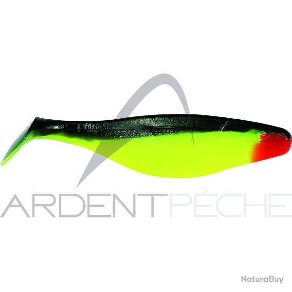 Leurre souple MISTER TWISTER shad signal sang 6cm chartreuse noir/rouge B10P