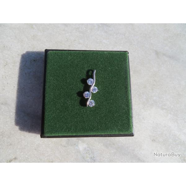 Pendentif avec monture en argent 925, Oxydes de Zirconium - FRANCE (XX�)