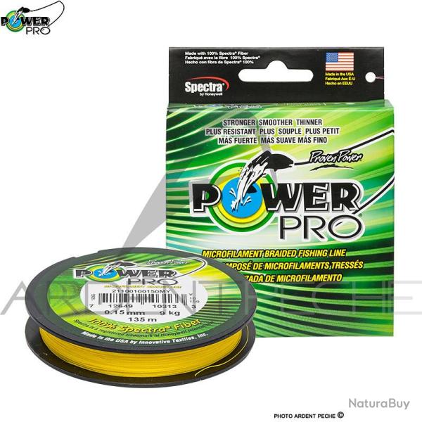 Tresse POWER PRO Jaune 135m � 0.08mm