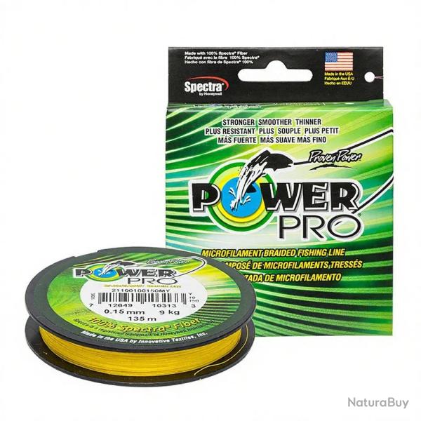 Tresse POWER PRO Jaune 135m � 0.13mm