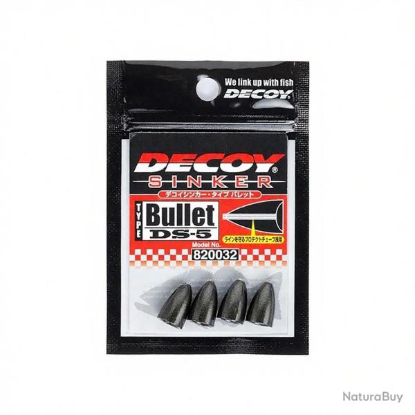 Plombs balle DECOY Bullet sinker DS-5 2.5g