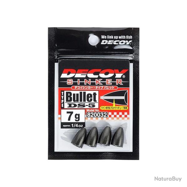 Plombs balle DECOY Bullet sinker DS-5 5g
