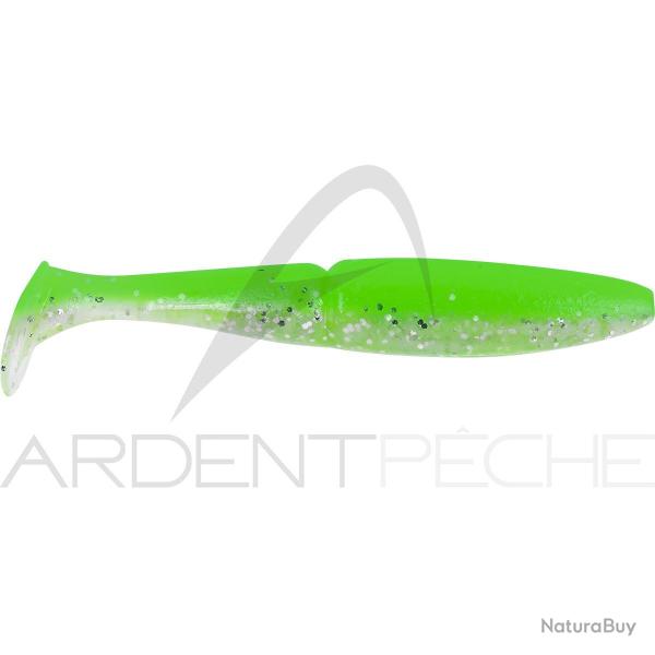 Leurre souple SAWAMURA One up shad 4 106 Green lemon glitter