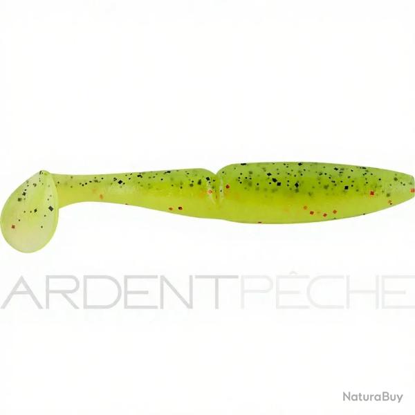 Leurre souple SAWAMURA One up shad 4 086 Apple green flakes