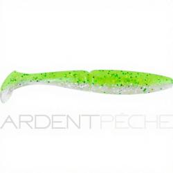 Leurre souple SAWAMURA One up shad 5 107 Yellow chart glitter