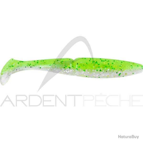 Leurre souple SAWAMURA One up shad 6 107 Yellow chart glitter