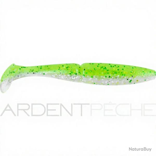 Leurre souple SAWAMURA One up shad 6 107 Yellow chart glitter