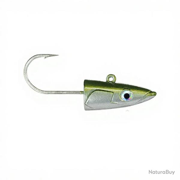 T�te plomb�e FIIISH Crazy sand eel 180 Off shore Kaki 35g - CSE1020 - x2