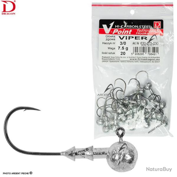 T�te plomb�e DRAGON V-Point Viper x20 10g