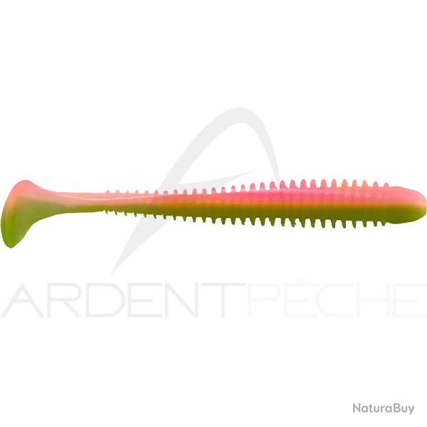 Leurre souple KEITECH Swing impact slim 4 S22 Pink chartreuse
