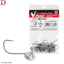 T&ecirc;te plomb&eacute;e DRAGON Micro x20 H1 5.5g
