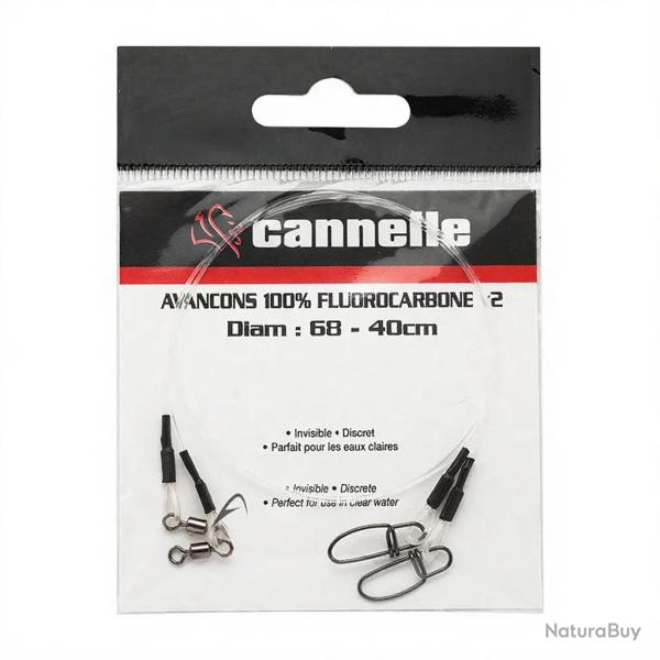 Bas de ligne CANNELLE Fluorocarbone 40cm � 0.68mm