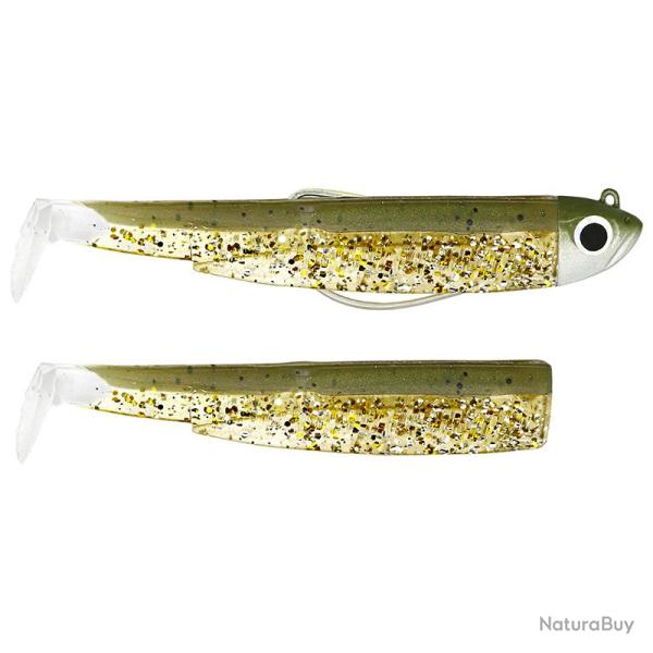 Leurre souple FIIISH Black minnow combo 120 Shore / 12g / Khaki glitter - BM3152