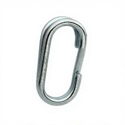 Anneaux bris&eacute;s W X2 fine oval acier zingu&eacute; taille 5 x10