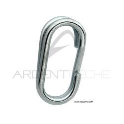 Anneaux bris&eacute;s W X2 fine oval acier zingu&eacute; x10 taille 7